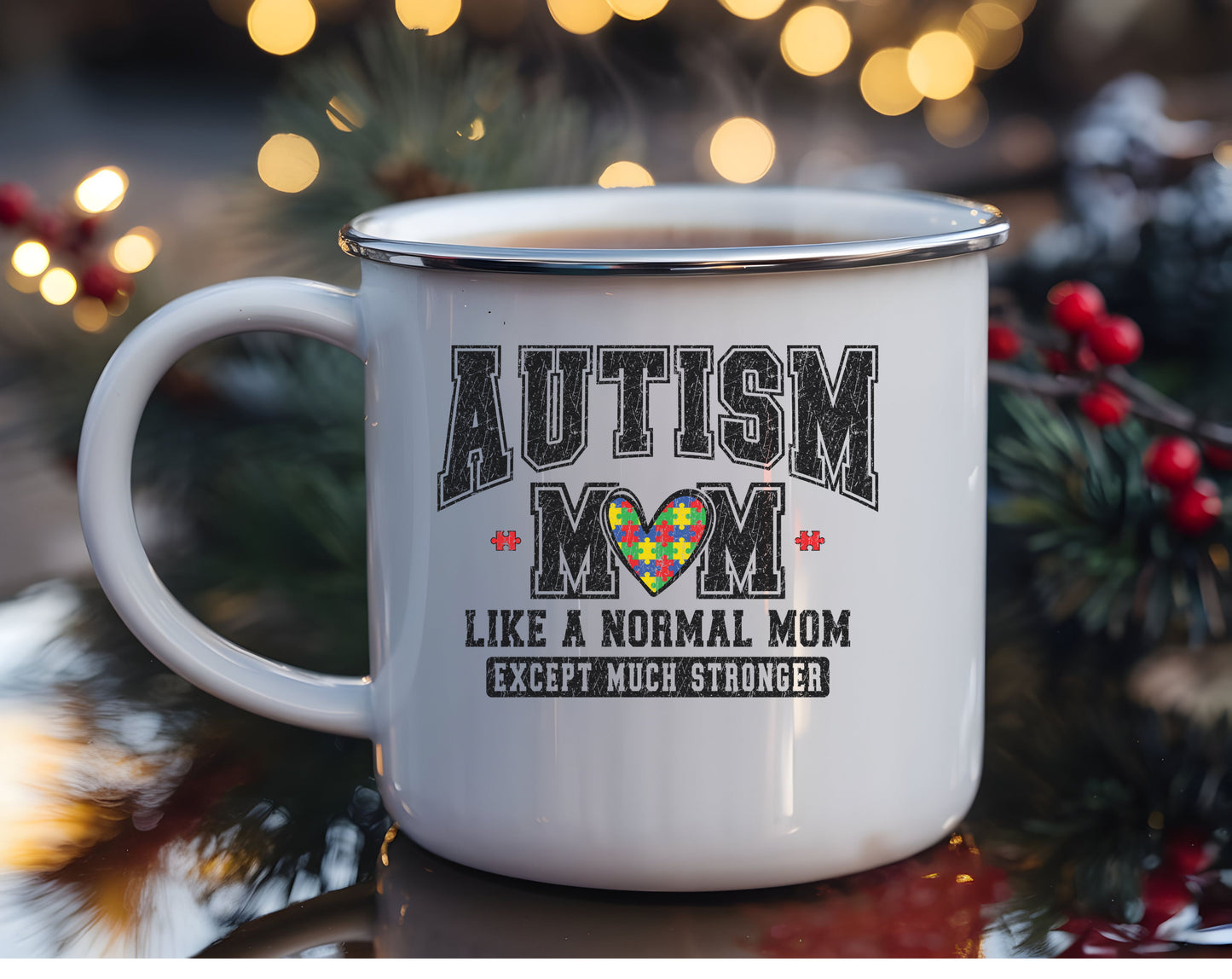 Autism Mom ceramic mug  (11, 15oz)