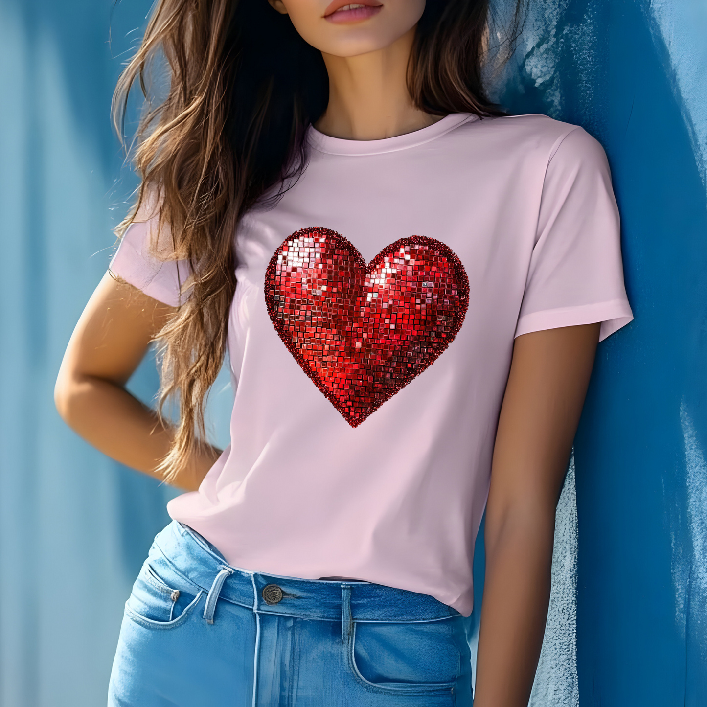 Glitter Heart Valentine’s Day Sweatshirt