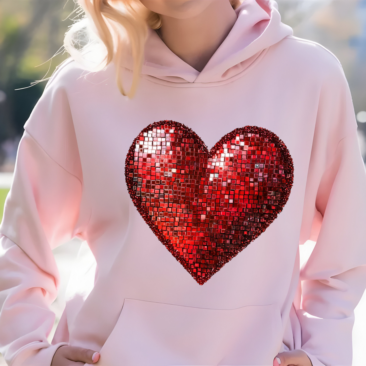 Glitter Heart Valentine’s Day Sweatshirt