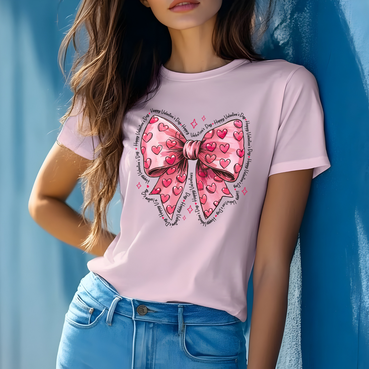 Bow and Hearts Valentine’s Day Sweatshirt