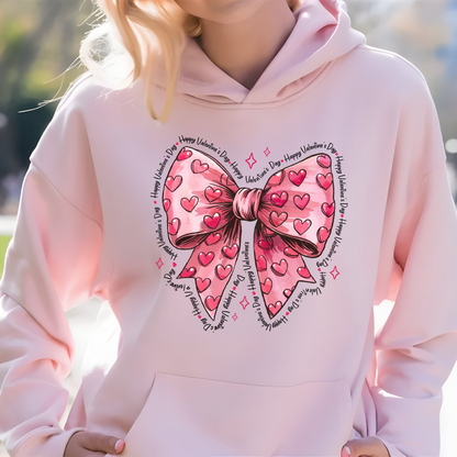 Bow and Hearts Valentine’s Day Sweatshirt