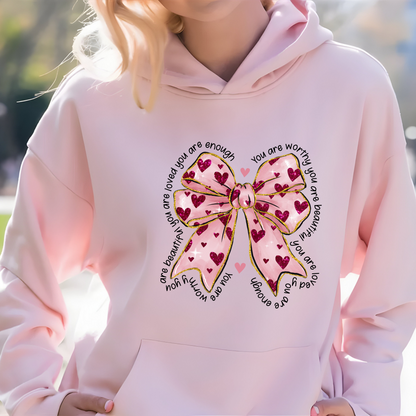 Glitter Bows and Hearts Valentine’s Day Sweatshirt