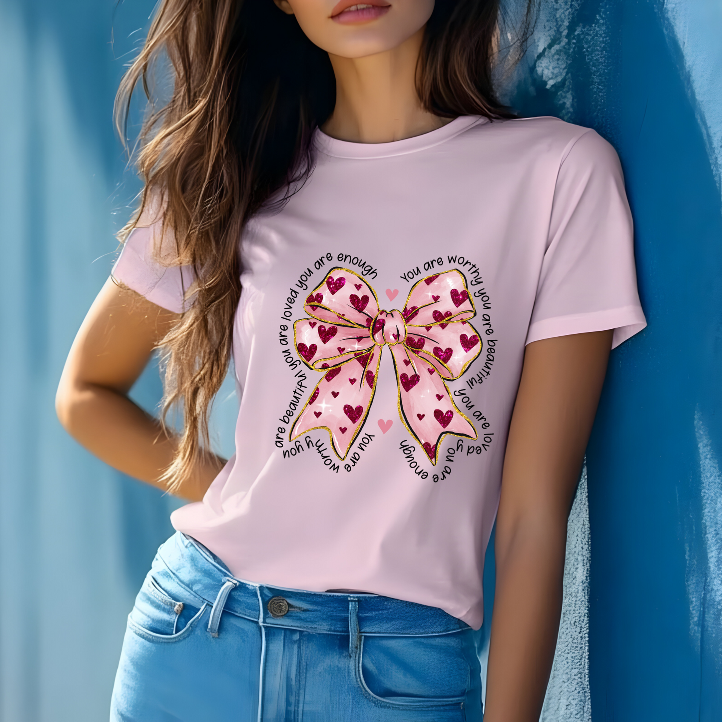 Glitter Bows and Hearts Valentine’s Day Sweatshirt