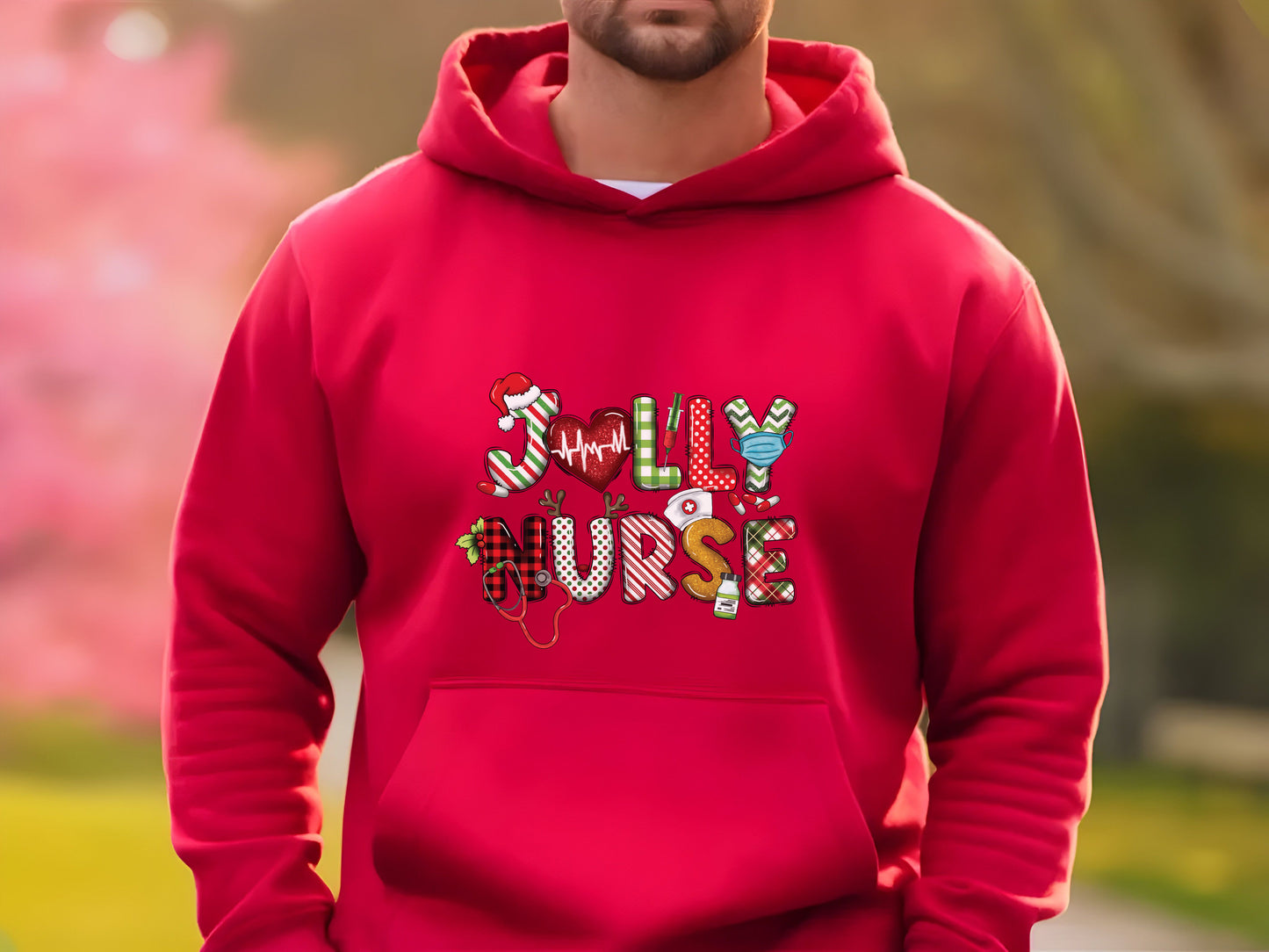 Christmas Jolly Nurse Hoodie