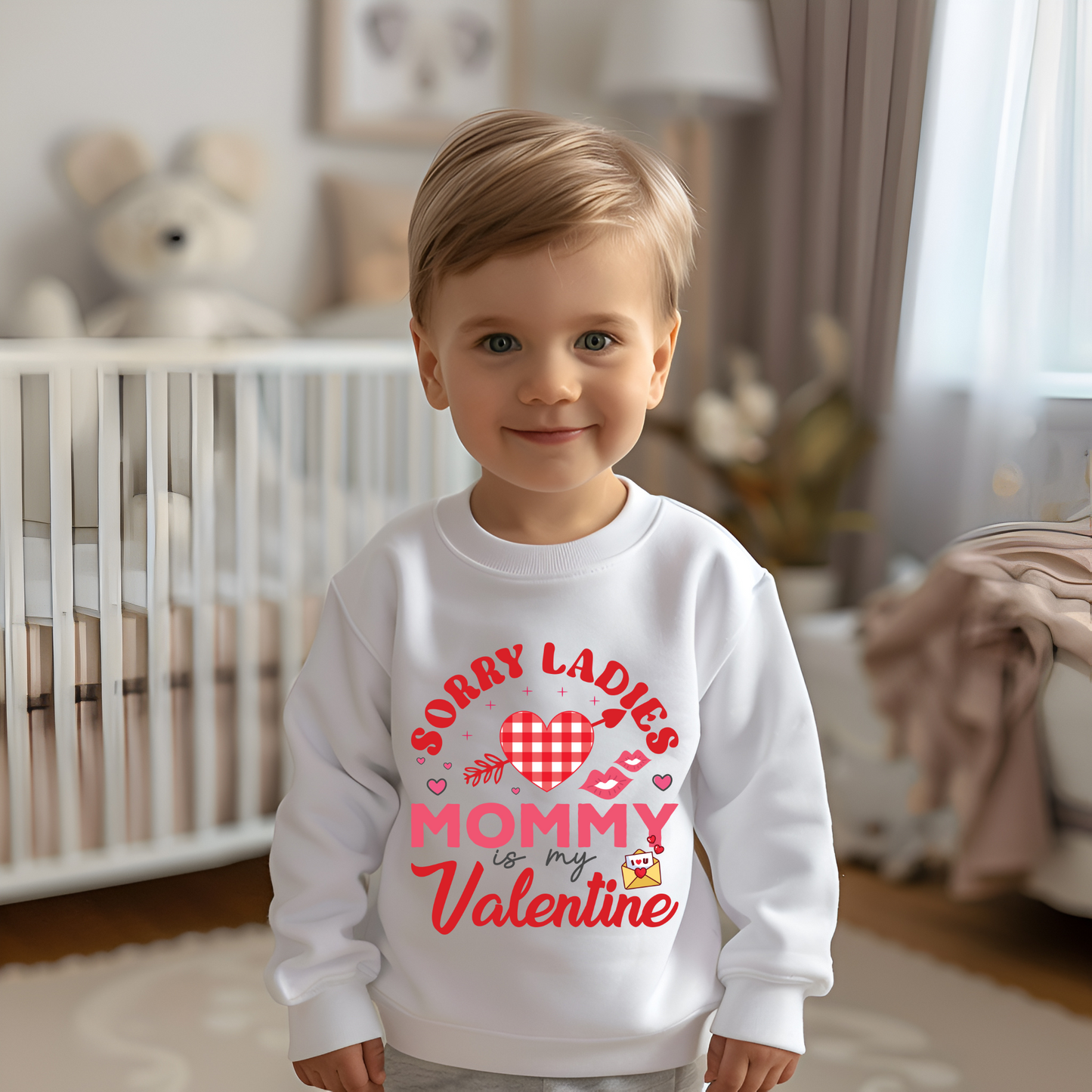 "Sorry Ladies, Mommy is My Valentine" Kids Sweatshirt / Tshirt / Oensie