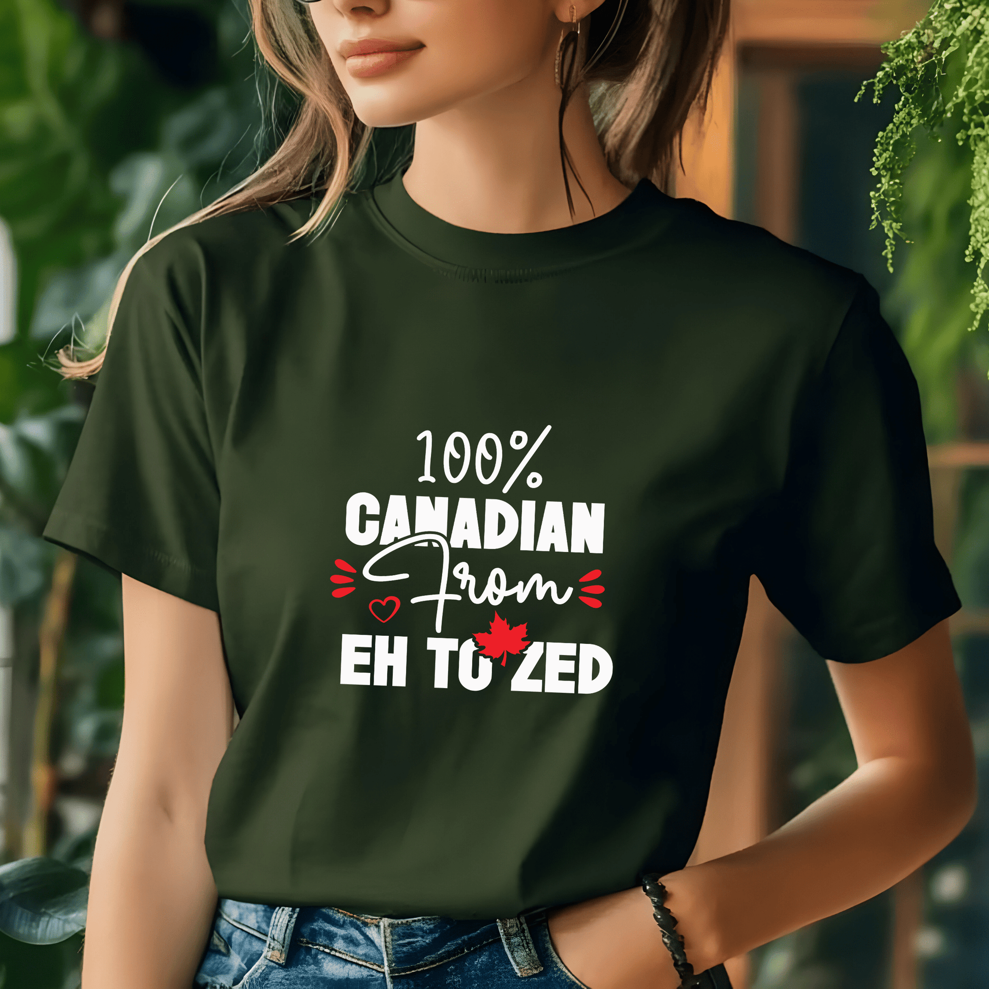 Ink and Charms Designs Sweatshirt Proudly Canadian Collection: 100% CANADIAN FROM EH TO ZED - Wear Your Unmistakable Pride!