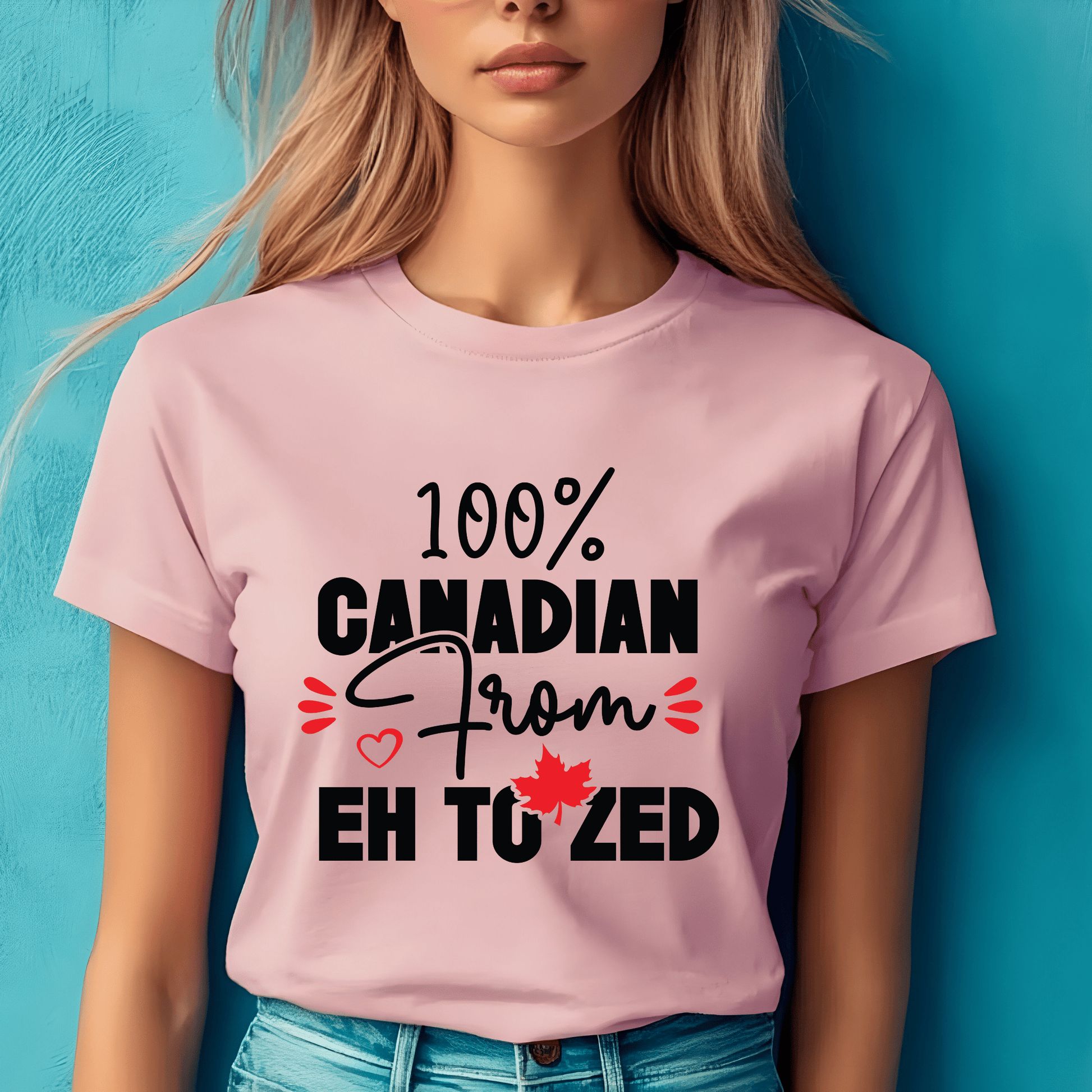 Ink and Charms Designs Sweatshirt Proudly Canadian Collection: 100% CANADIAN FROM EH TO ZED - Wear Your Unmistakable Pride!