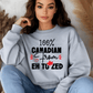 Ink and Charms Designs Sweatshirt Proudly Canadian Collection: 100% CANADIAN FROM EH TO ZED - Wear Your Unmistakable Pride!