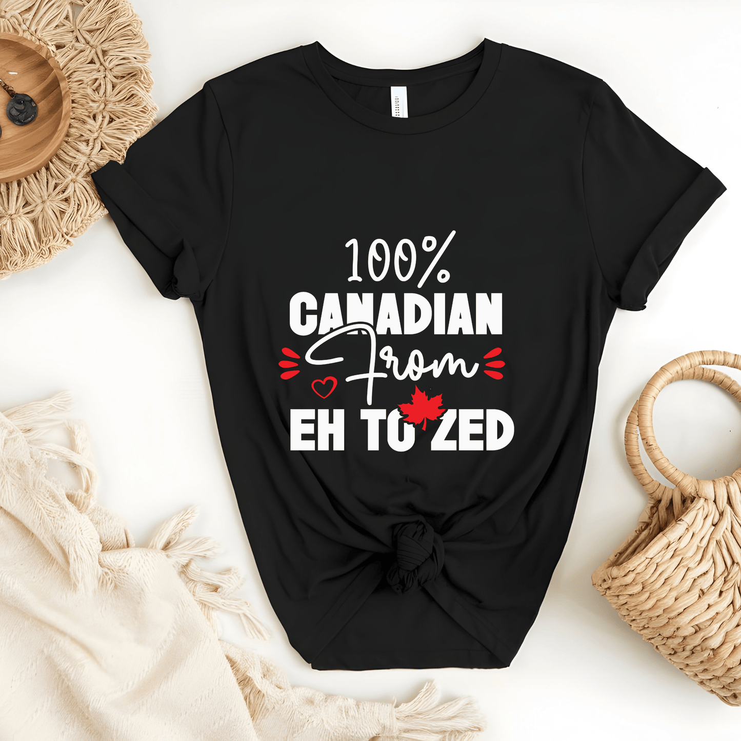 Ink and Charms Designs Sweatshirt T-shirt / White / S Proudly Canadian Collection: 100% CANADIAN FROM EH TO ZED - Wear Your Unmistakable Pride!