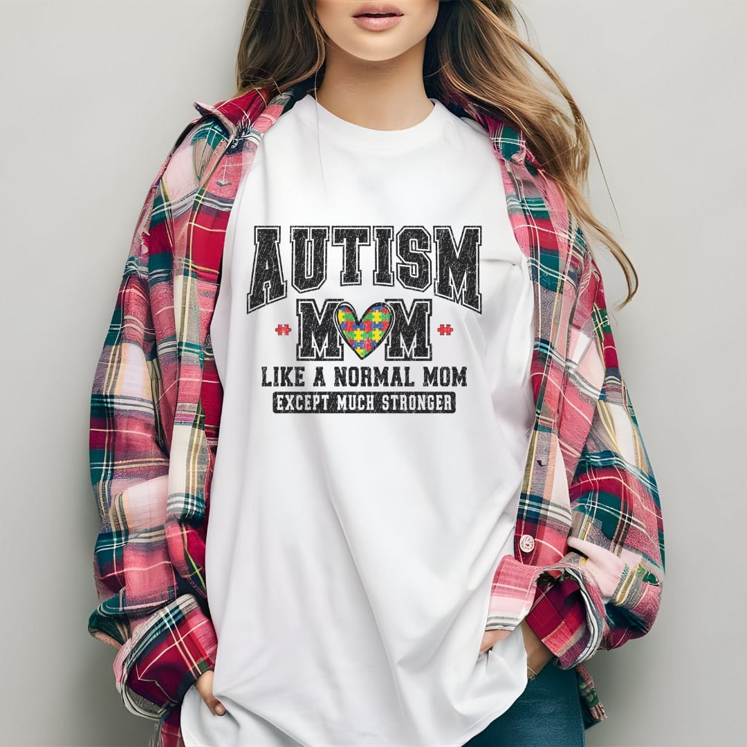 Ink and Charms Designs T-Shirt Autism Mom Tee - Much Stronger Design