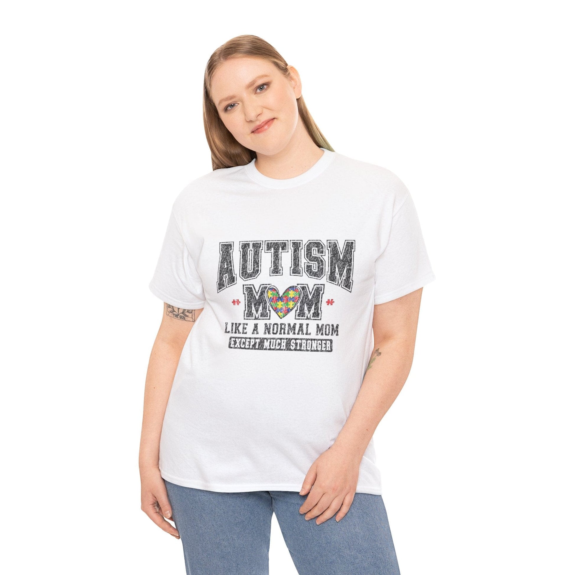 Ink and Charms Designs T-Shirt Autism Mom Tee - Much Stronger Design