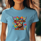 Ink and Charms Designs T-Shirt Empowering Minds - Autism Highland Cow design