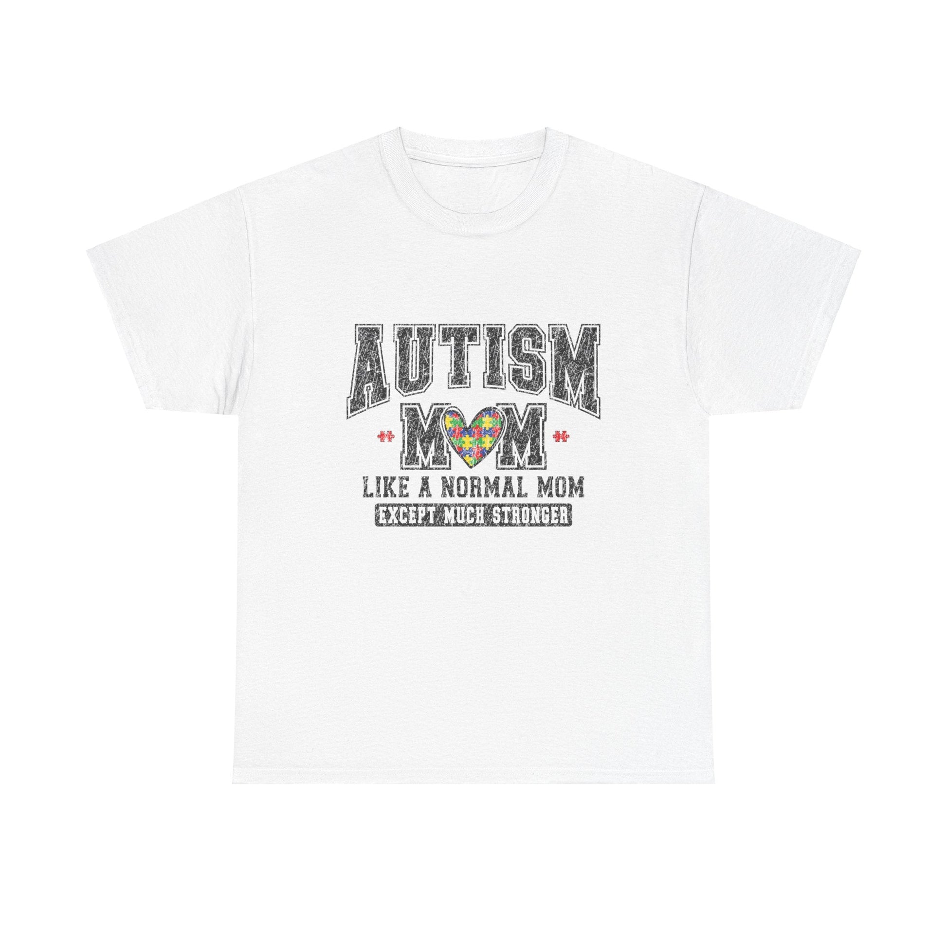 Ink and Charms Designs T-Shirt White / S Autism Mom Tee - Much Stronger Design