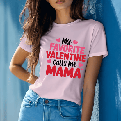 Ink and Charms Designs Sweatshirt T-shirt / Pink / S My Valentine Calls me Mama T-shirt, Sweatshirt