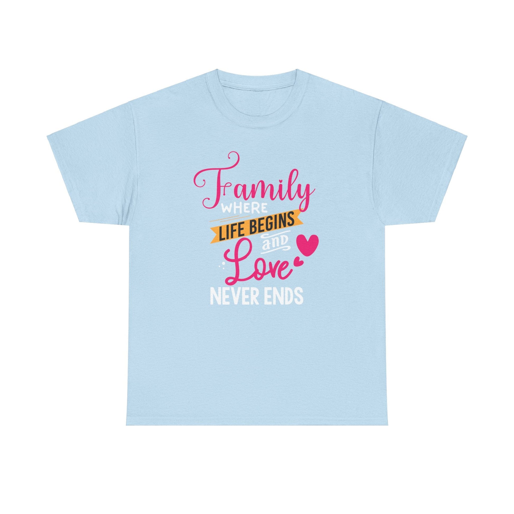 Ink and Charms Designs T-Shirt Light Blue / S Family Love Unisex Tee