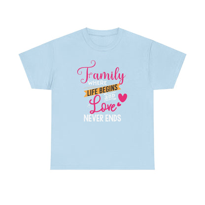 Ink and Charms Designs T-Shirt Light Blue / S Family Love Unisex Tee